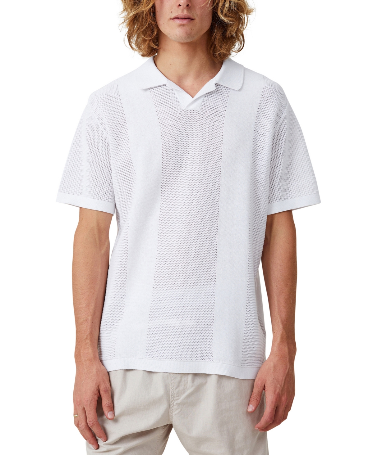 Cotton On Men's Resort Short Sleeve Polo Shirt In White
