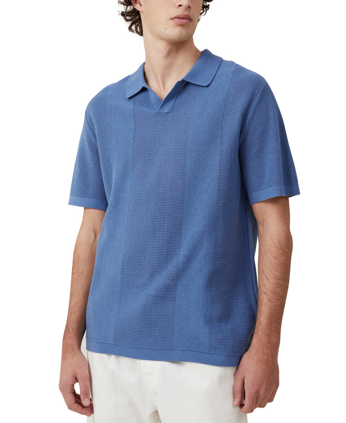 Cotton On Men's Resort Short Sleeve Polo Shirt In Pacific Blue