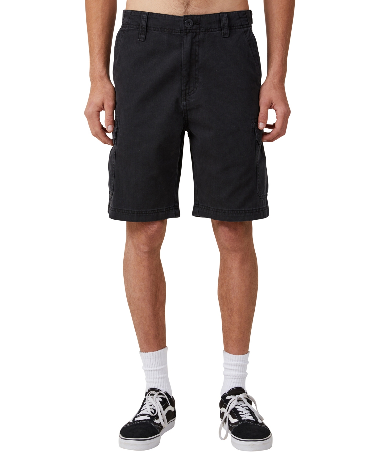 Cotton On Men's Tactical Cargo Shorts In Jet Black