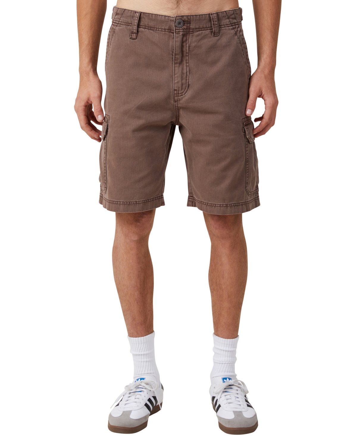 Cotton On Men's Tactical Cargo Shorts In Vintage Dark Brown