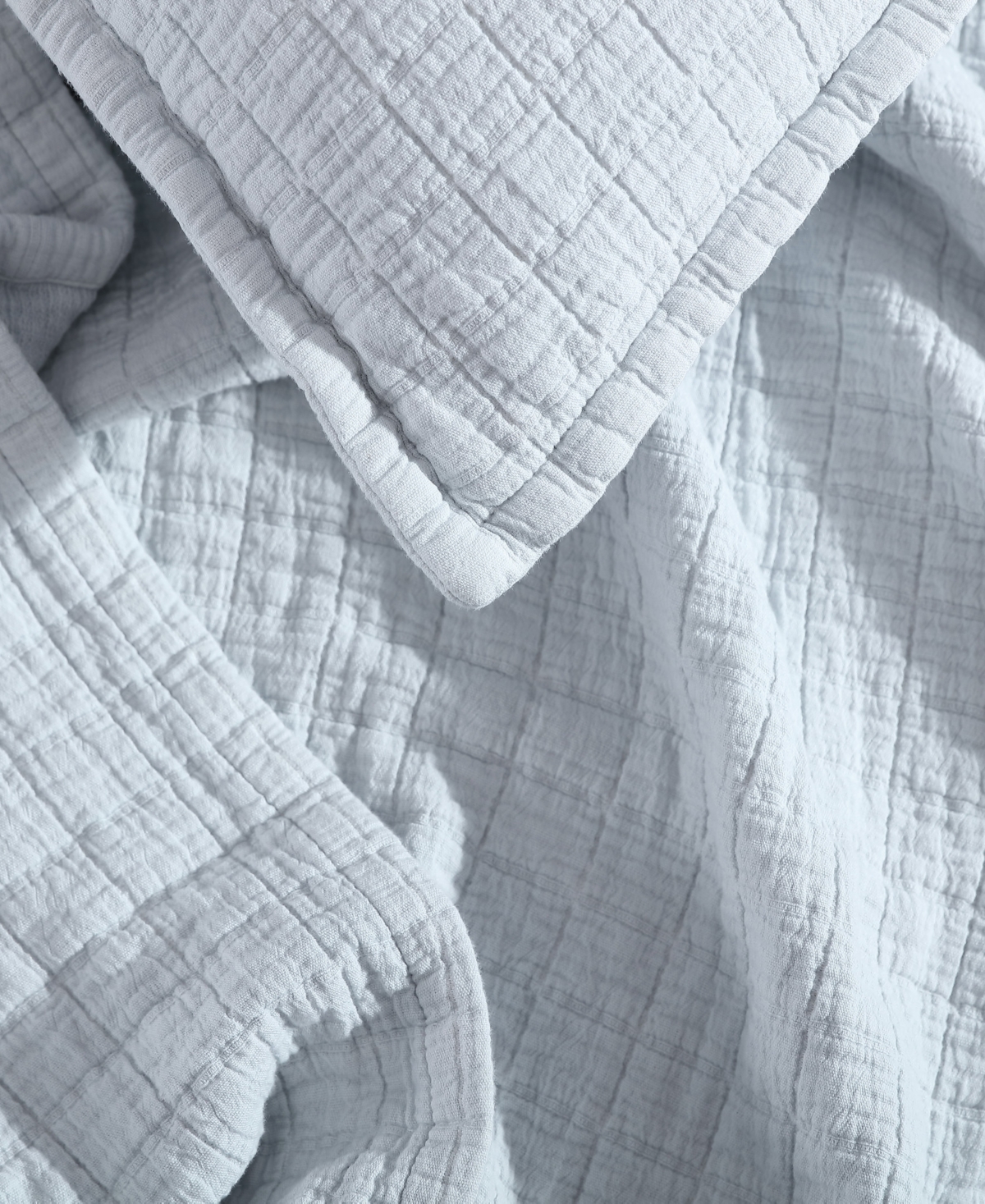 Closeout! Calvin Klein Essential Garment Washed Cotton Jacquard Coverlet