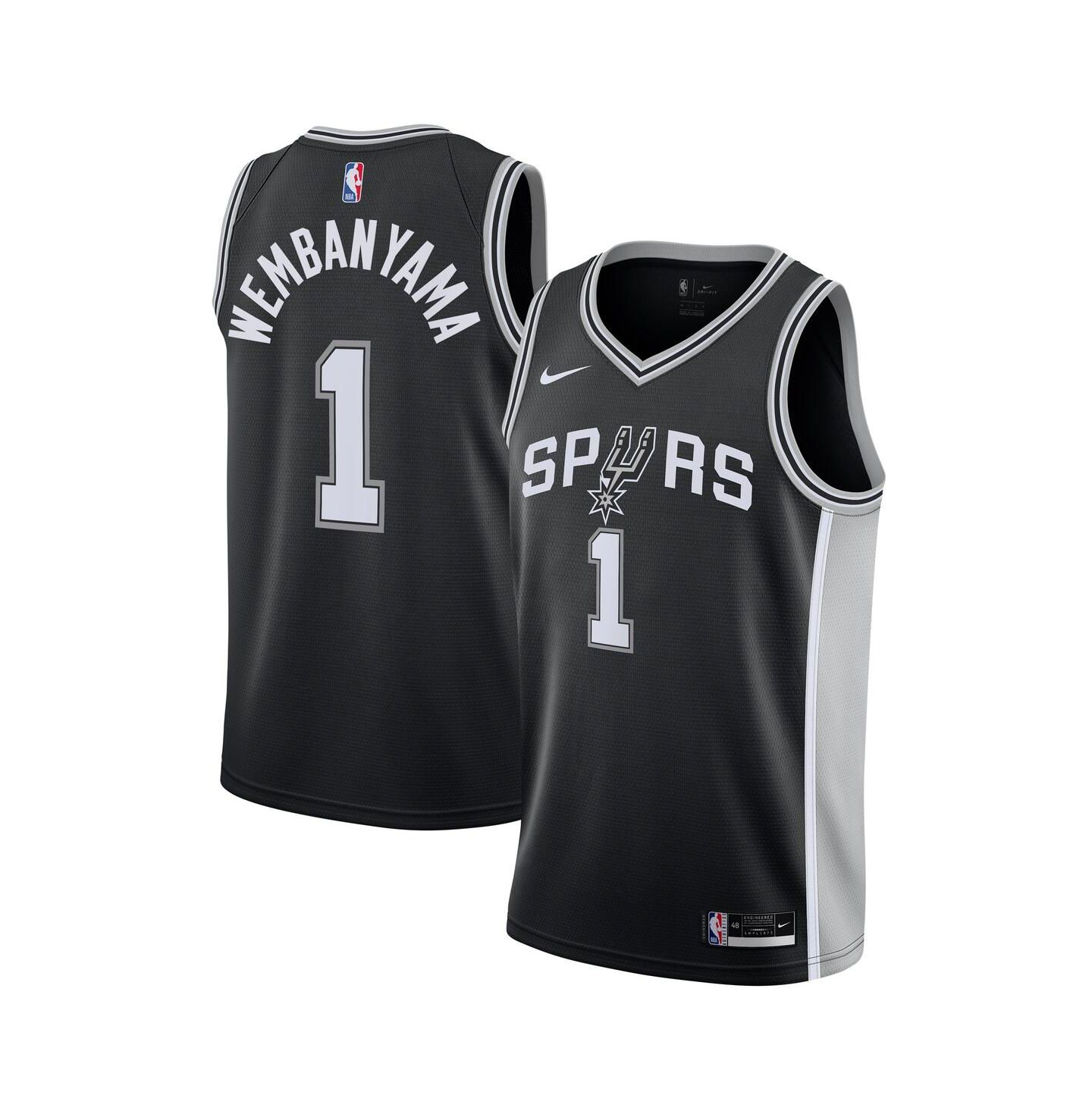 Детская джерси Nike Victor Wembanyama San Antonio Spurs Swingman Icon Edition, Black — фото 1