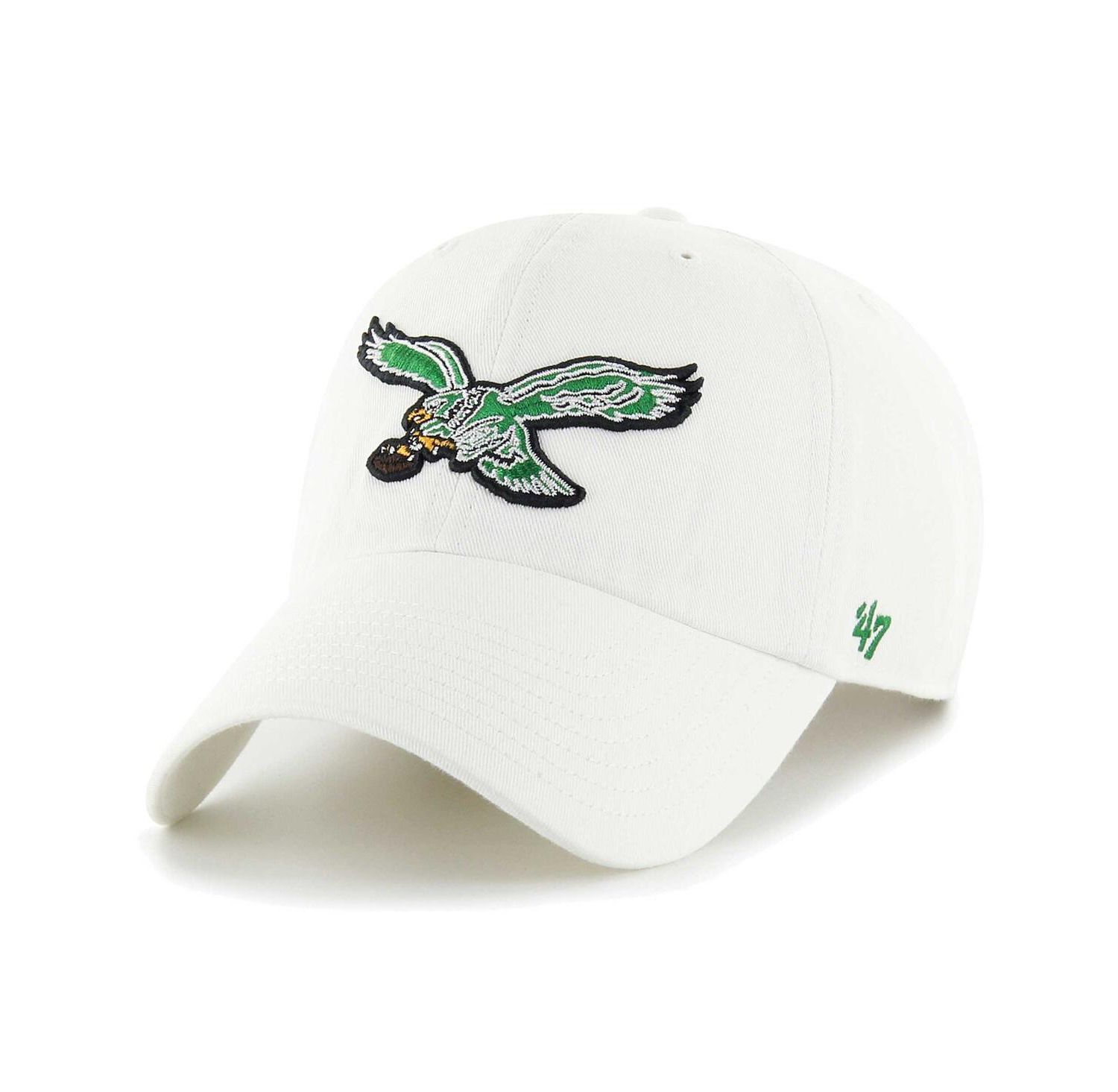 Men's White Distressed Philadelphia Eagles Gridiron Classics Clean Up Legacy Adjustable Hat