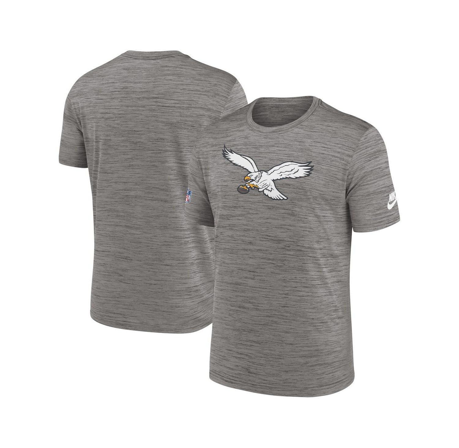 Men's Heather Charcoal Philadelphia Eagles Sideline Alternate Logo Performance T-shirt