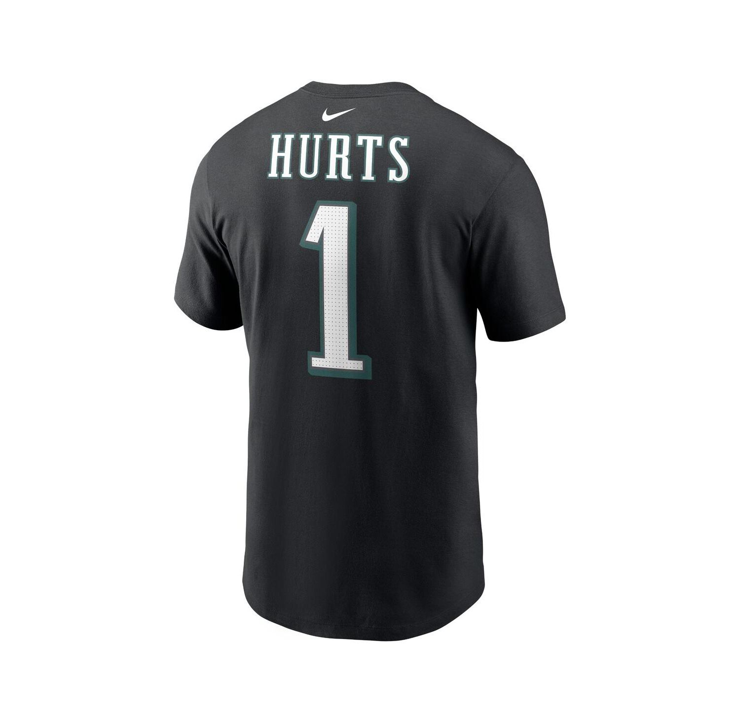 Men's Jalen Hurts Black Philadelphia Eagles Player Name and Number T-shirt