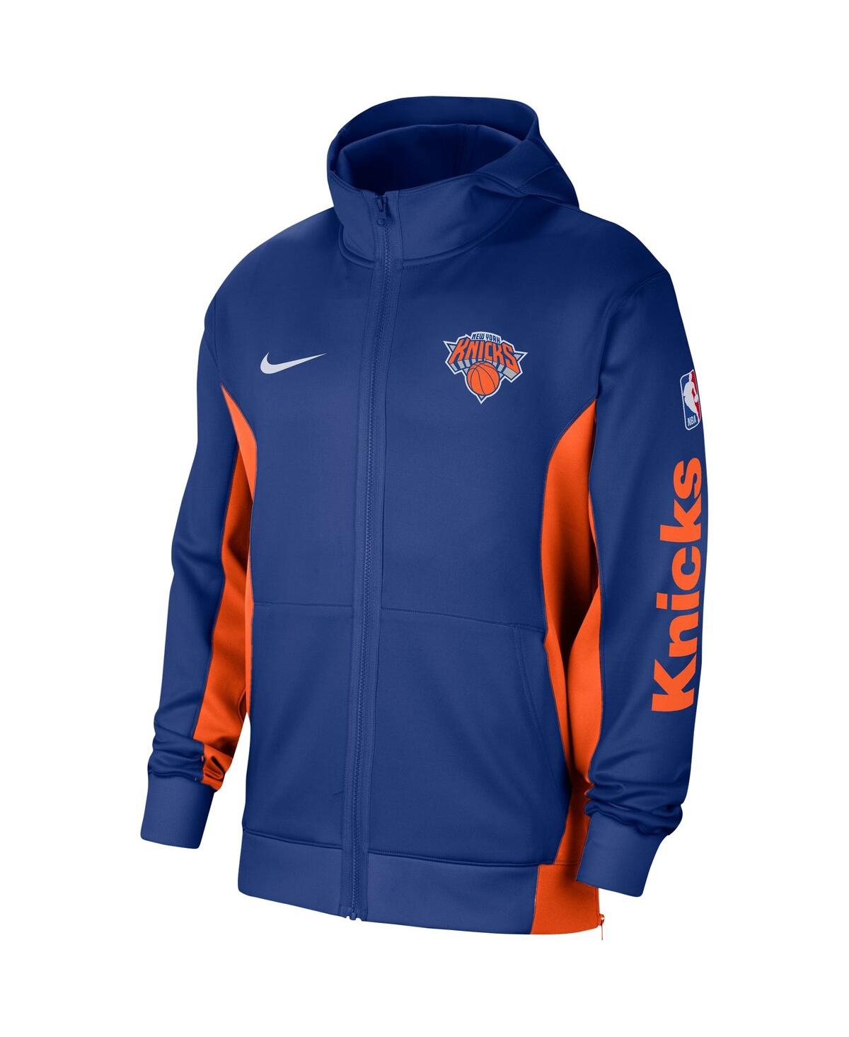 Shop Nike Men's  Blue New York Knicks 2023/24 Authentic Showtime Full-zip Hoodie