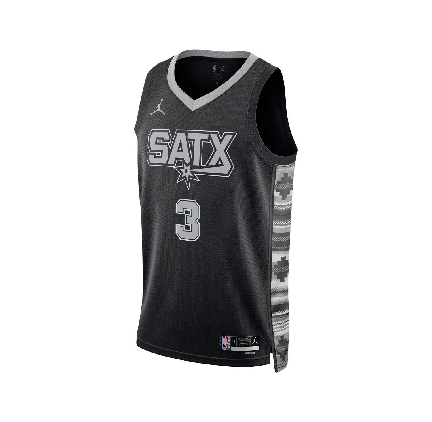 Men's and Women's Keldon Johnson Black San Antonio Spurs Swingman Jersey - Statement Edition