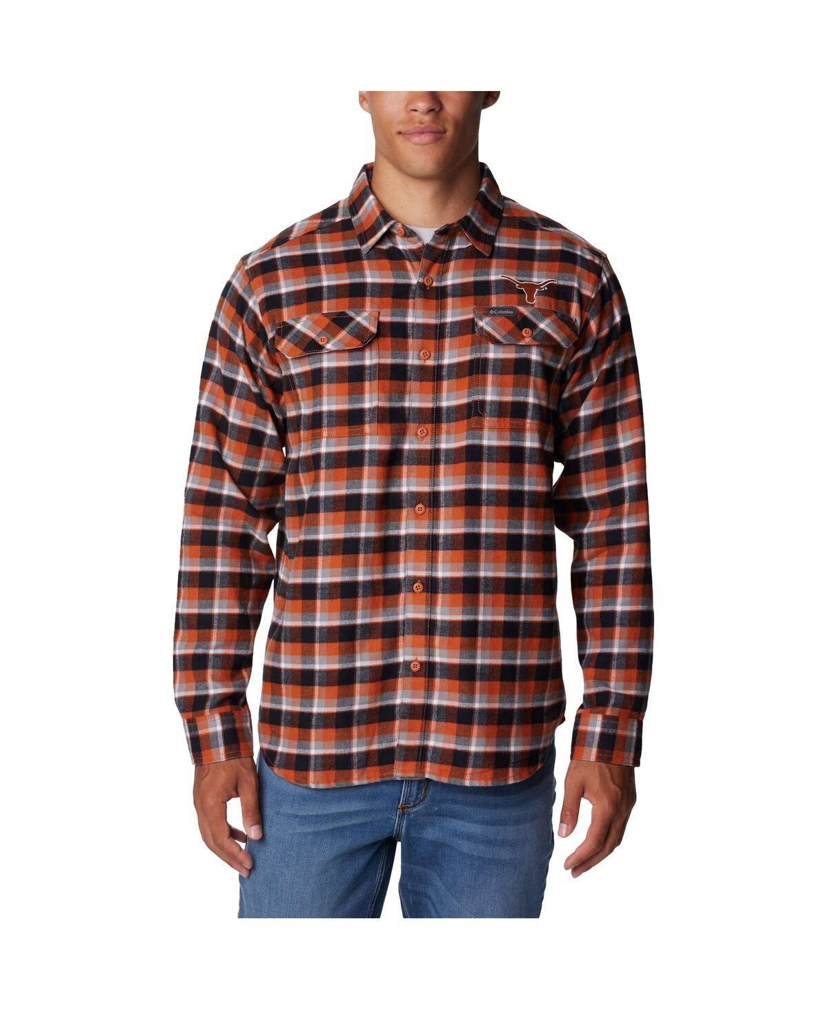 Shop Columbia Men's  Burnt Orange Texas Longhorns Flare Gun Flannel Long Sleeve Shirt