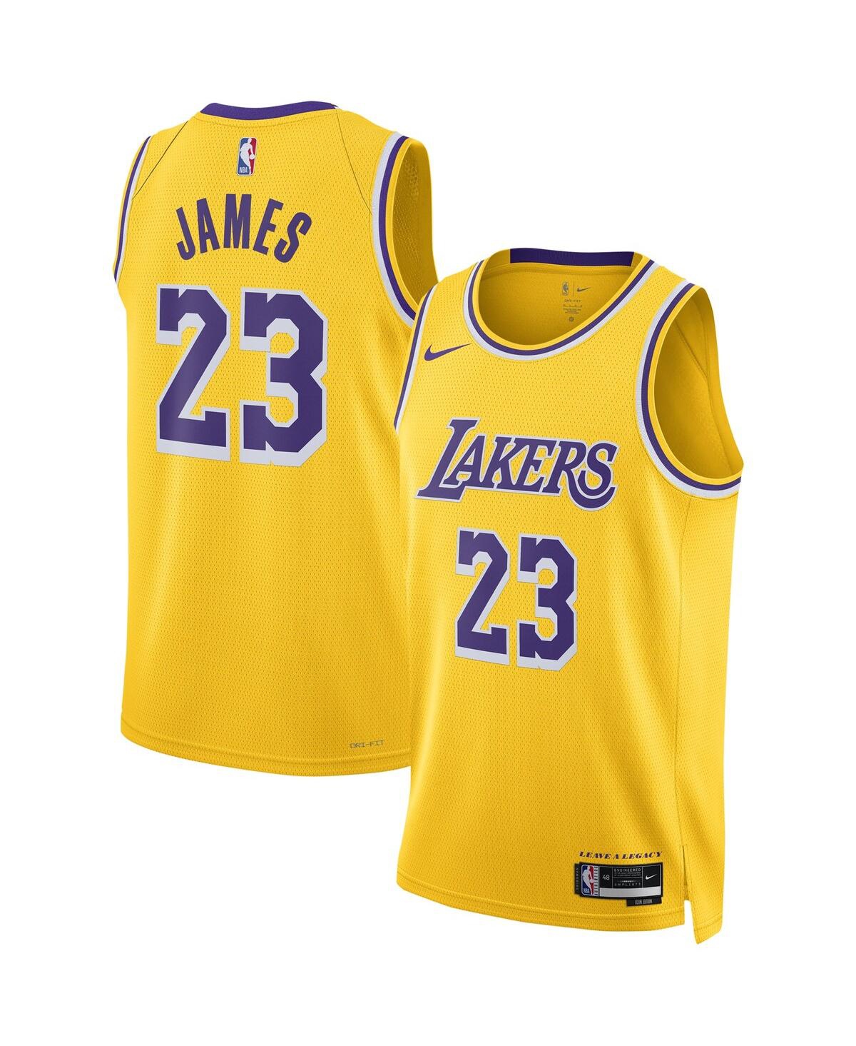 Men's and Women's Nike LeBron James Gold Los Angeles Lakers Swingman Jersey - Icon Edition - Gold