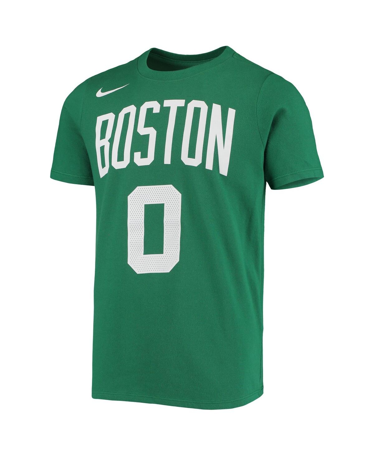 Nike Big Boys  Jayson Tatum Kelly Green Boston Celtics Logo Name And Number Performance T-shirt In Kelly Green