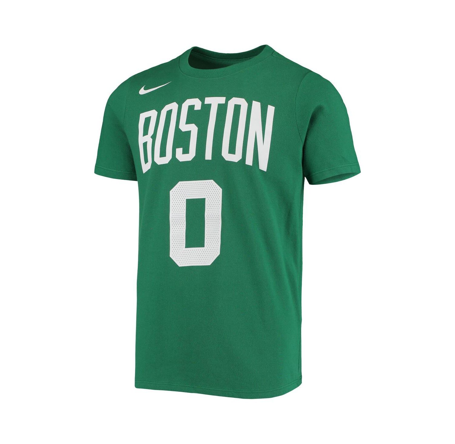 Big Boys Jayson Tatum Kelly Green Boston Celtics Logo Name and Number Performance T-shirt