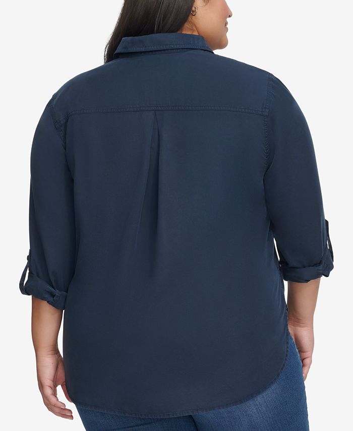 Calvin Klein Jeans Trendy Plus Size Utility Shirt Macy's
