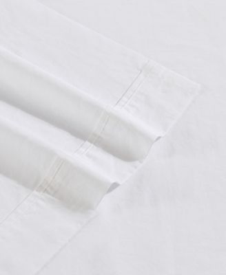 Washed Cotton Percale 4-Pc. Sheet Set, Queen