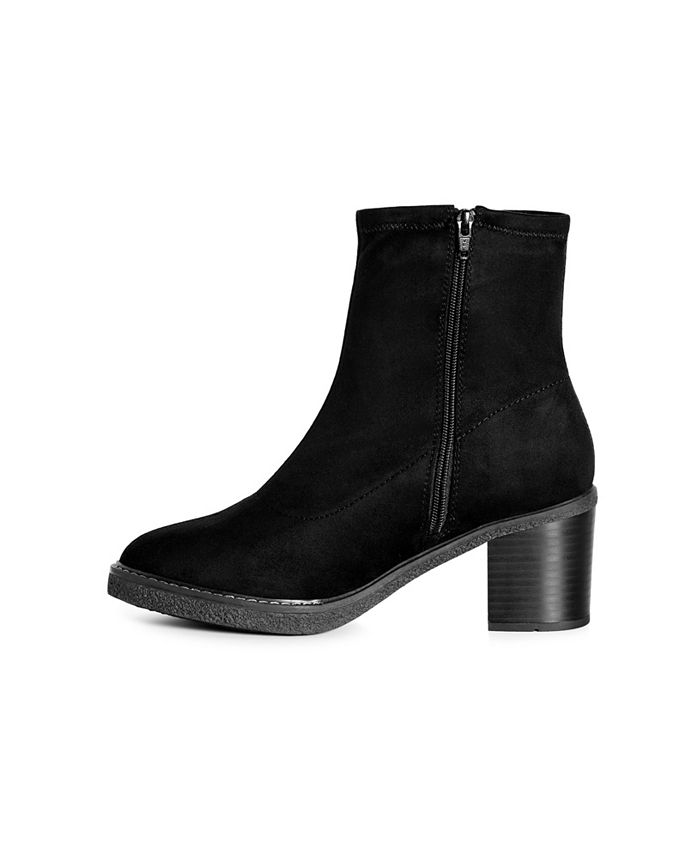 AVENUE Womens WIDE FIT Eliana Ankle Boot black Macy
