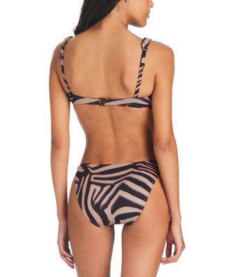 Shop Sanctuary Womens Summer Party Animal Printed Bikini Top Bottom In Flax