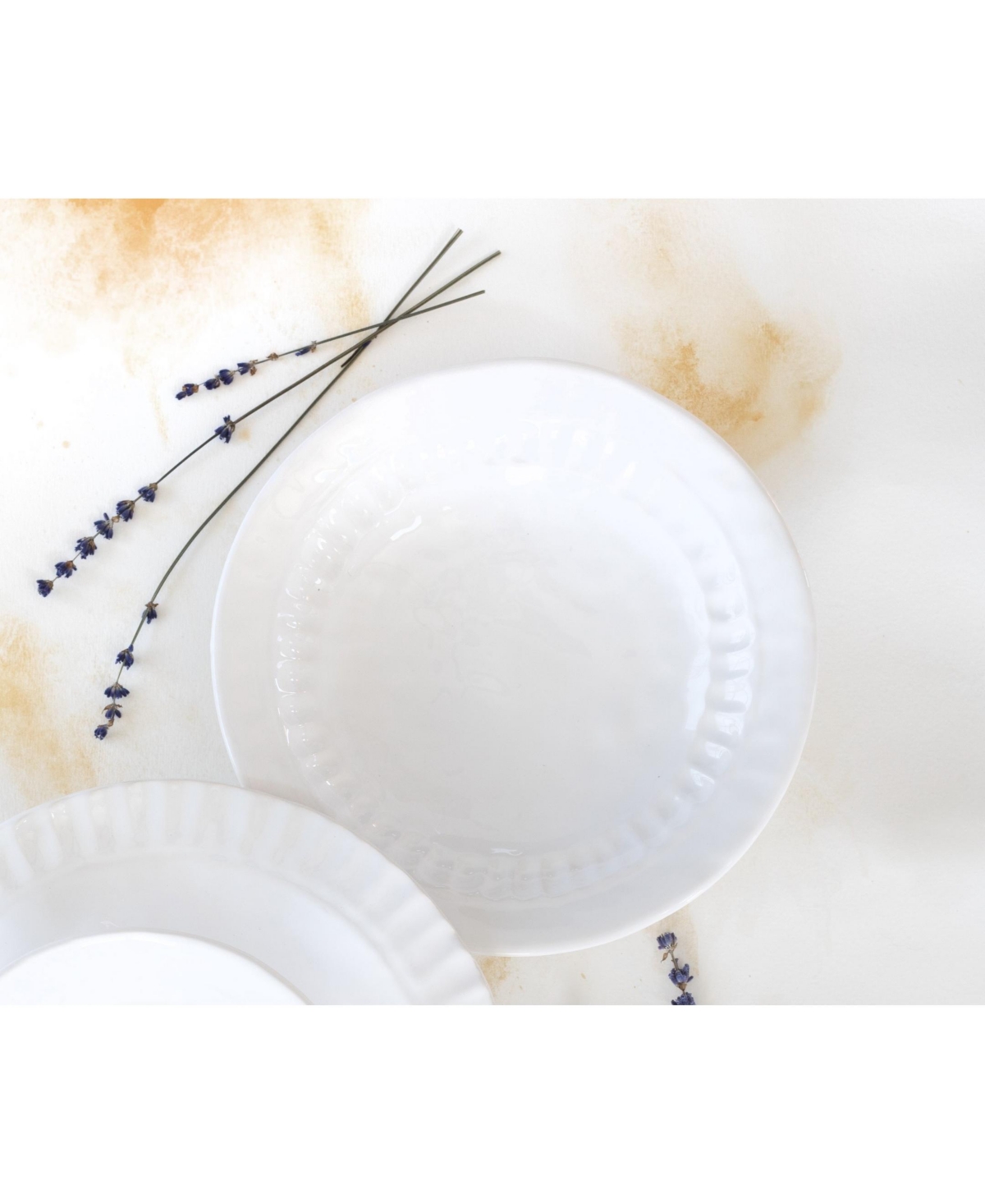 Vietri Pietra Serena Stoneware Pasta Bowl In White