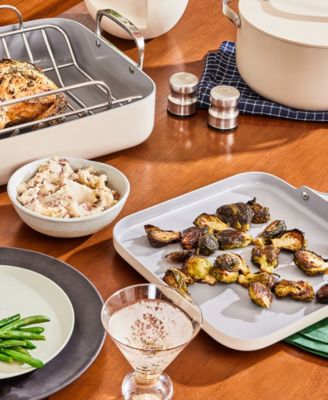 Non-Stick Ceramic-Coated 7 Piece Square Cookware Set