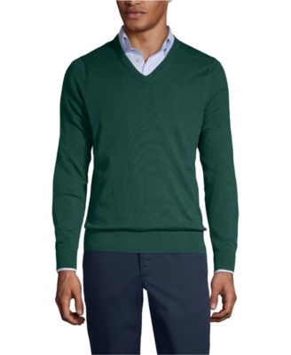 Men's Cotton Modal Fine Gauge V-neck Sweater