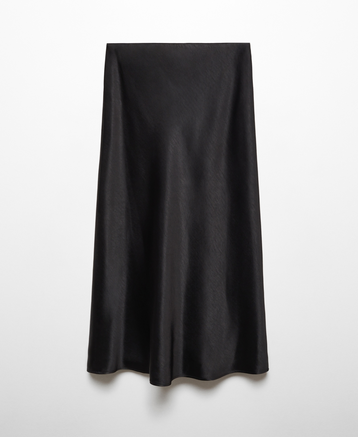 Shop Mango Women's Midi Satin Skirt In Black