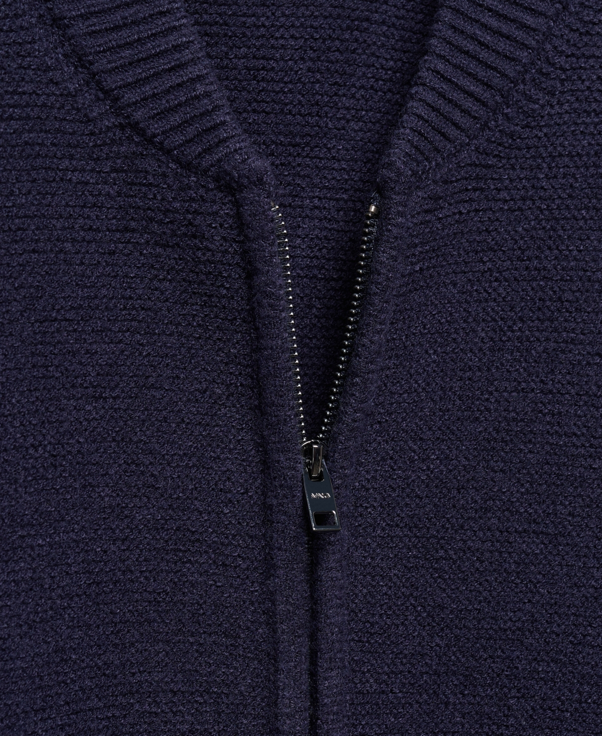Shop Mango Men's Zipped Knit Cardigan In Dark Navy