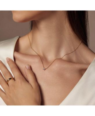 Sterling Silver 18k Gold Plated Karina Crystal Pendant Necklace