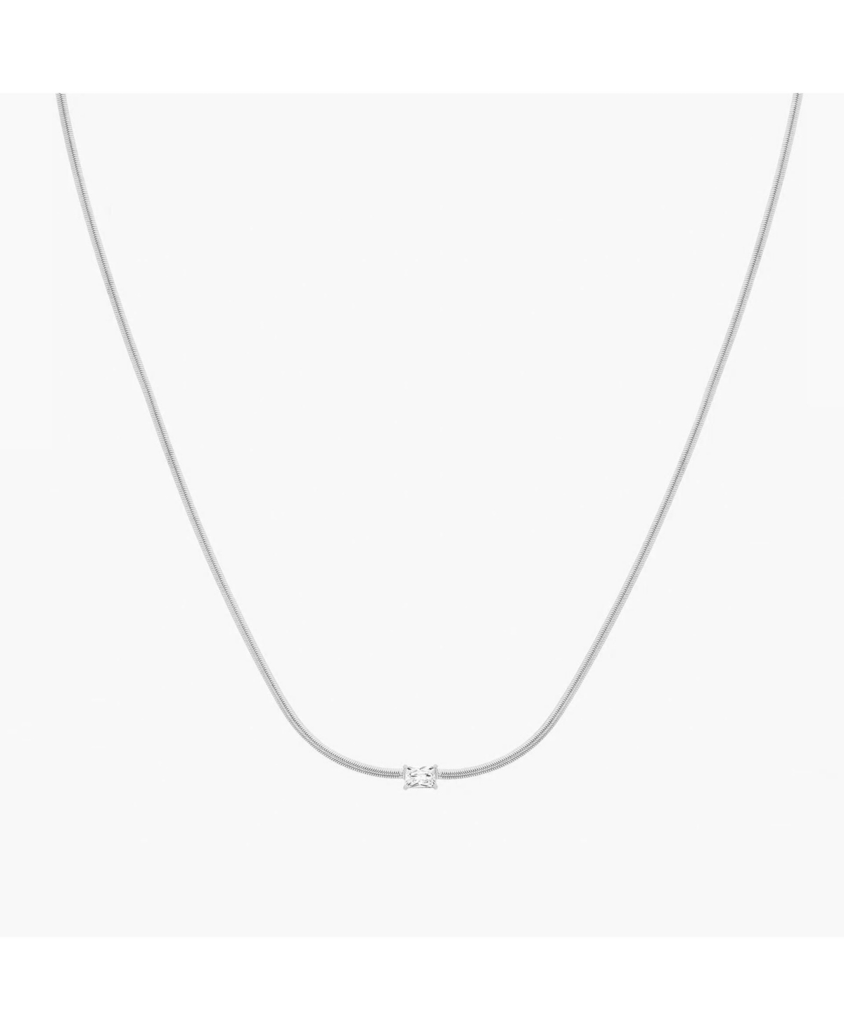 Sena Pendant Snake Necklace - Silver