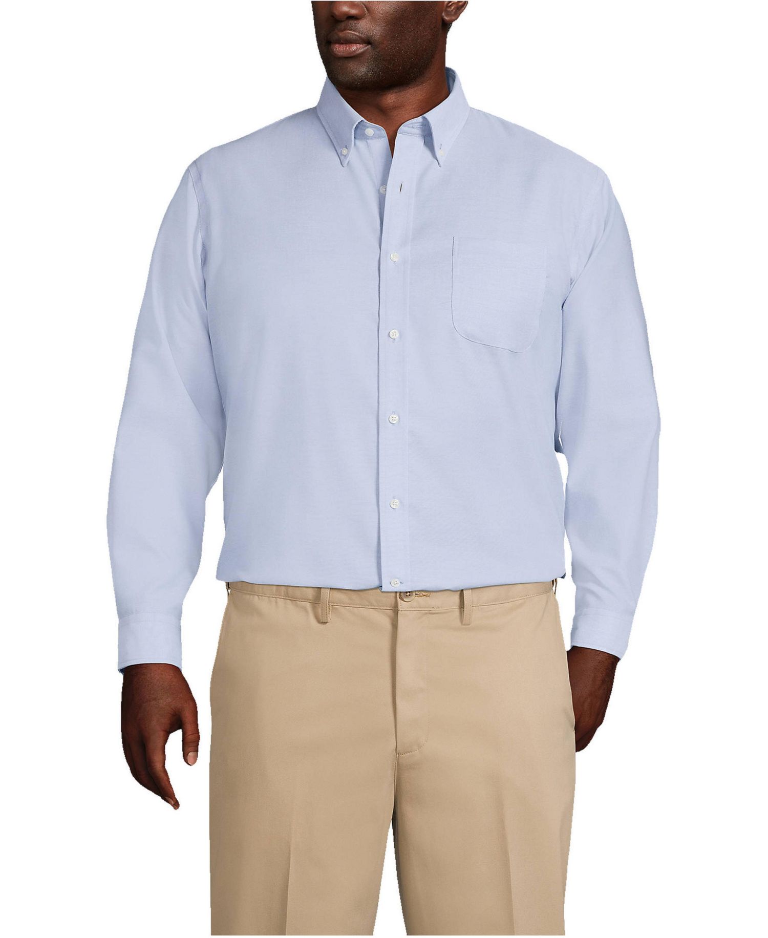 Women's Men's Traditional Fit Solid No Iron Supima Oxford Dress Shirt
