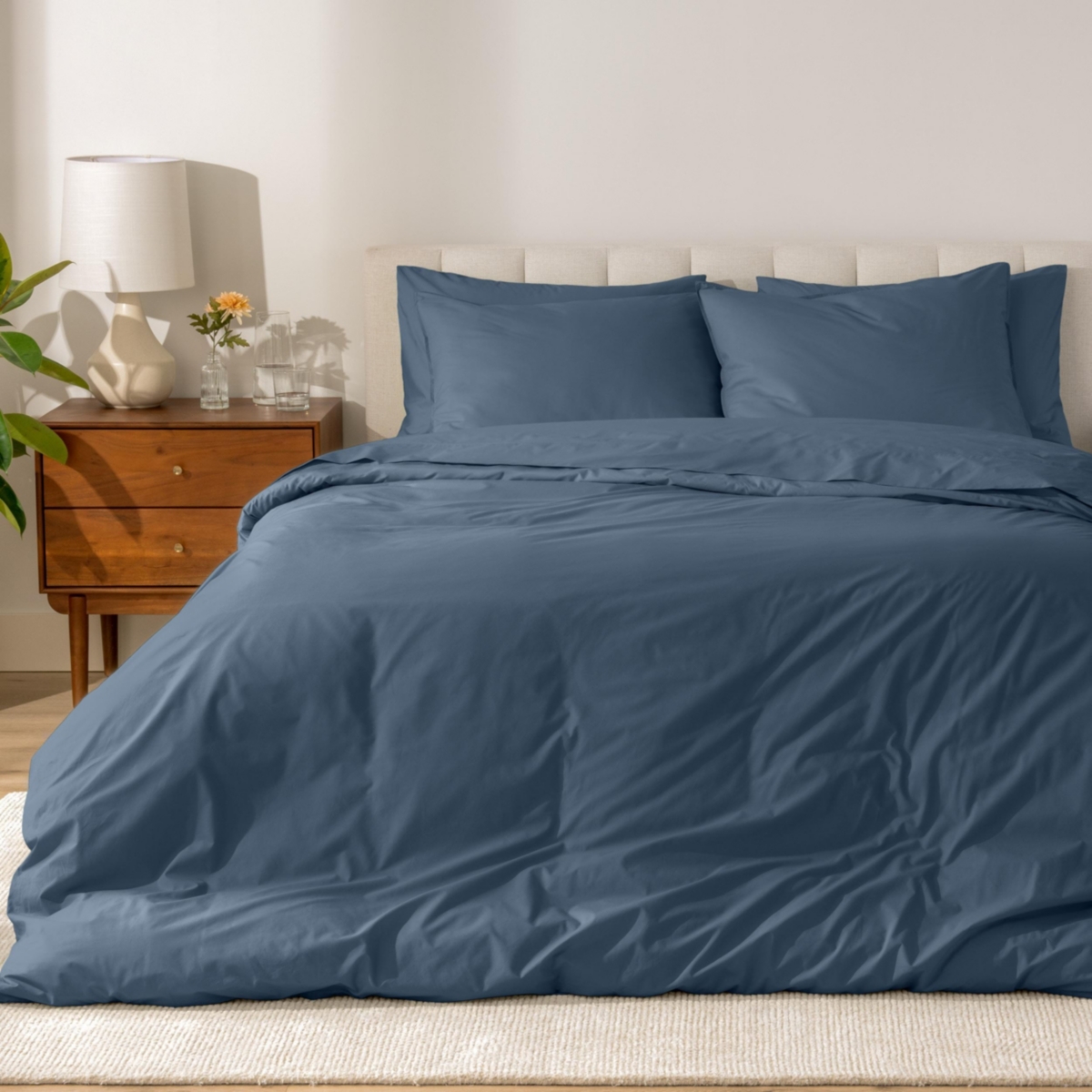 Bare Home Organic Cotton Percale Duvet Cover Set King/California King
