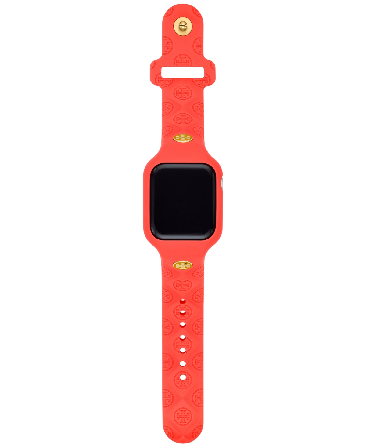 Tory Burch The T Monogram Red Silicone Strap For Apple Watch 41mm