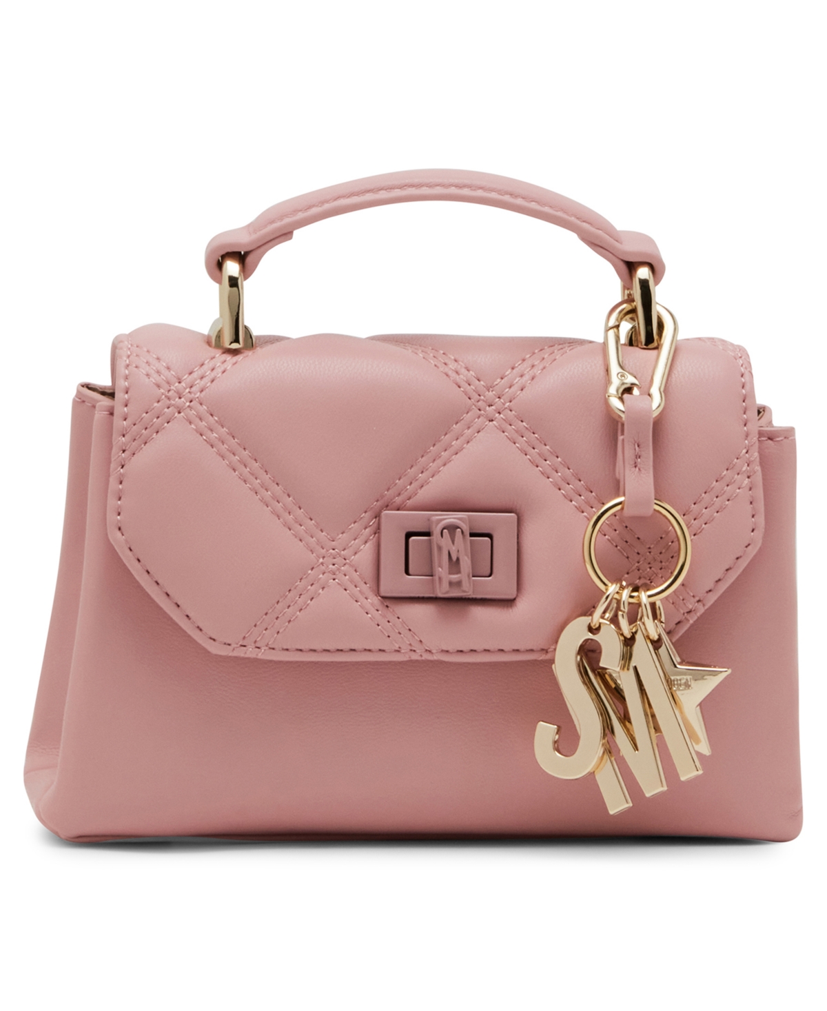 Shop Steve Madden Bsymone Mini Micro Top Handle Satchel Bag In Blush