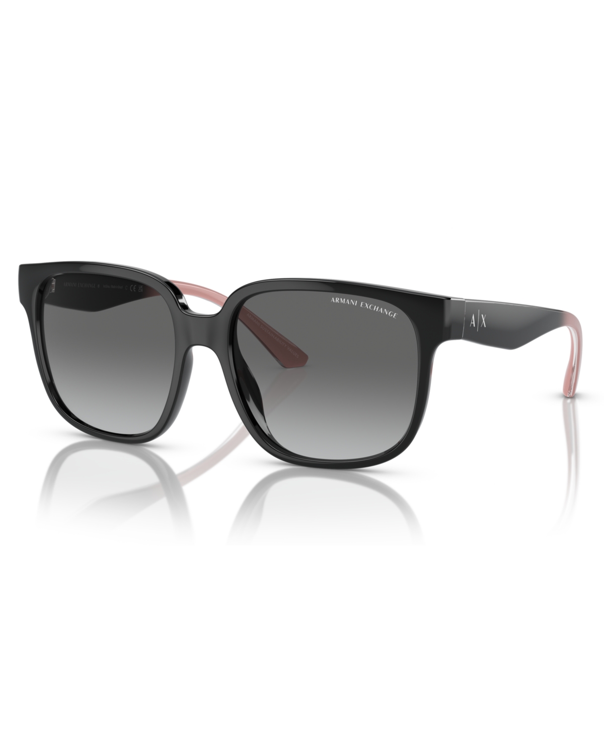 Armani Exchange Women's Sunglasses, Gradient AX4136SU - Shiny Black