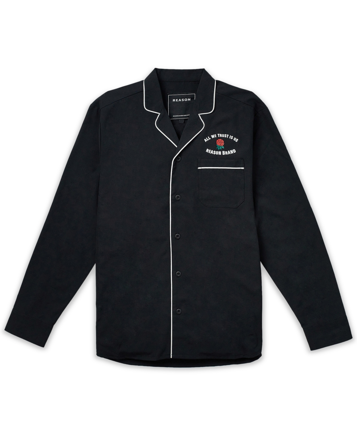 Reason Men's All We Trust Long Sleeve Woven Shirt