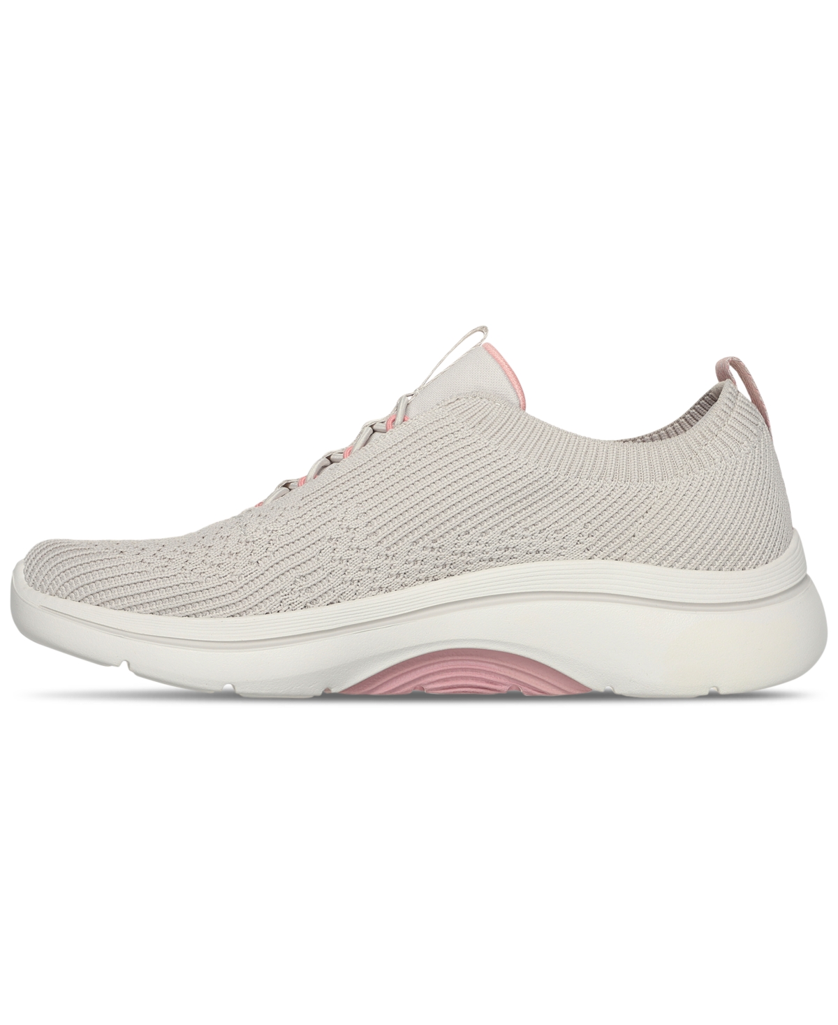 Skechers Women's Go Walk Arch Fit- Crystal Waves Walking Sneakers from Finish Line - Pink