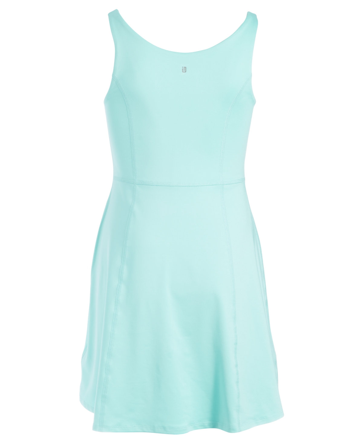 Shop Id Ideology Big Girls Solid Flounce Active Sleeveless Dress, Created For Macy's In Ocean Sigh
