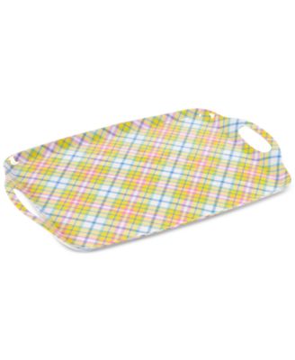 Easter Plaid Melamine Trays, Set 2