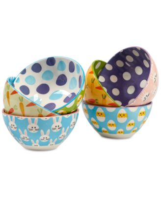 Easter Patterned Bowls, Set of 6 