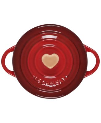 Figural Heart Collection Stoneware Mini Round Cocotte
