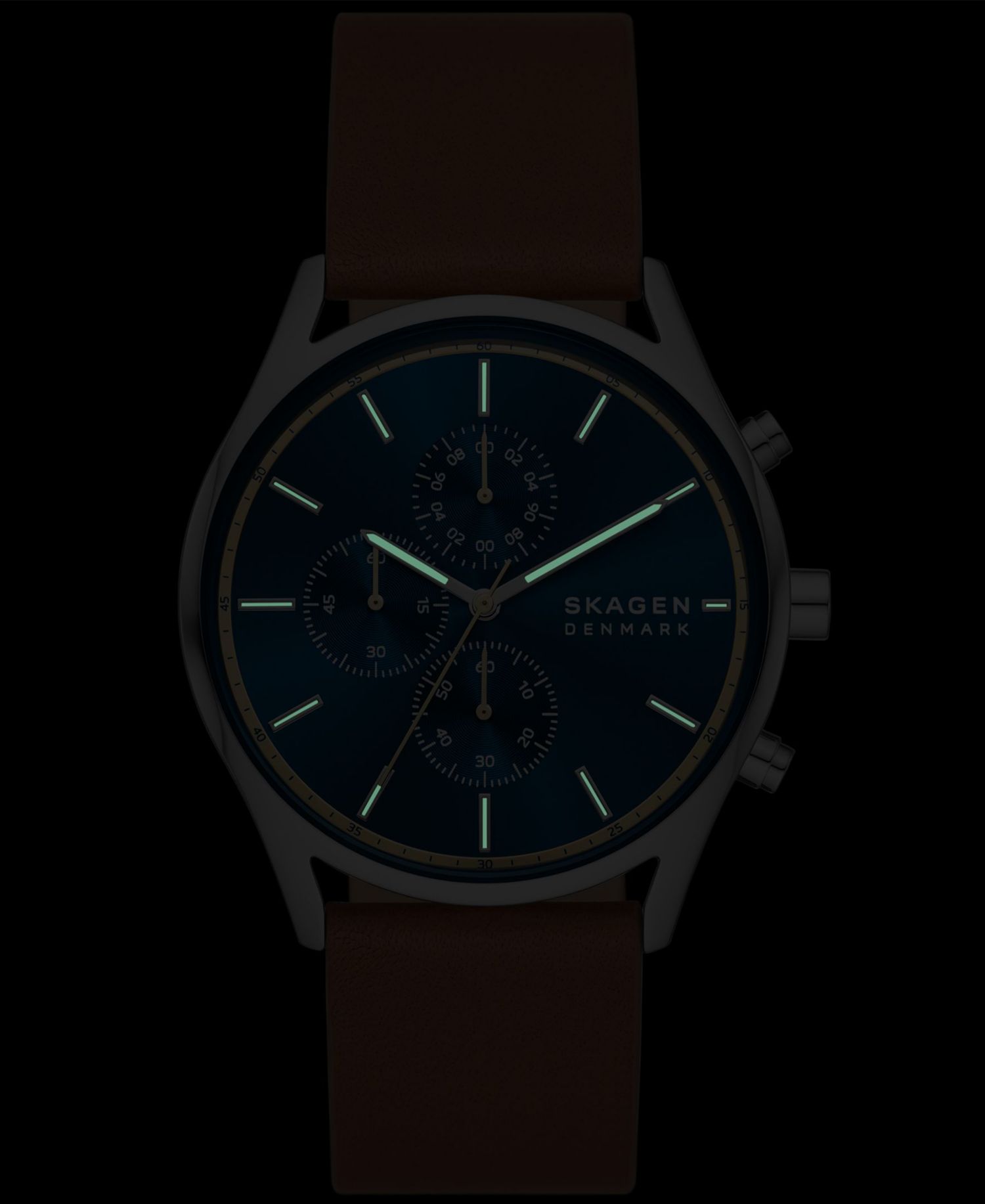 Men's Hoist Chronograph Brown Leather Watch 42mm