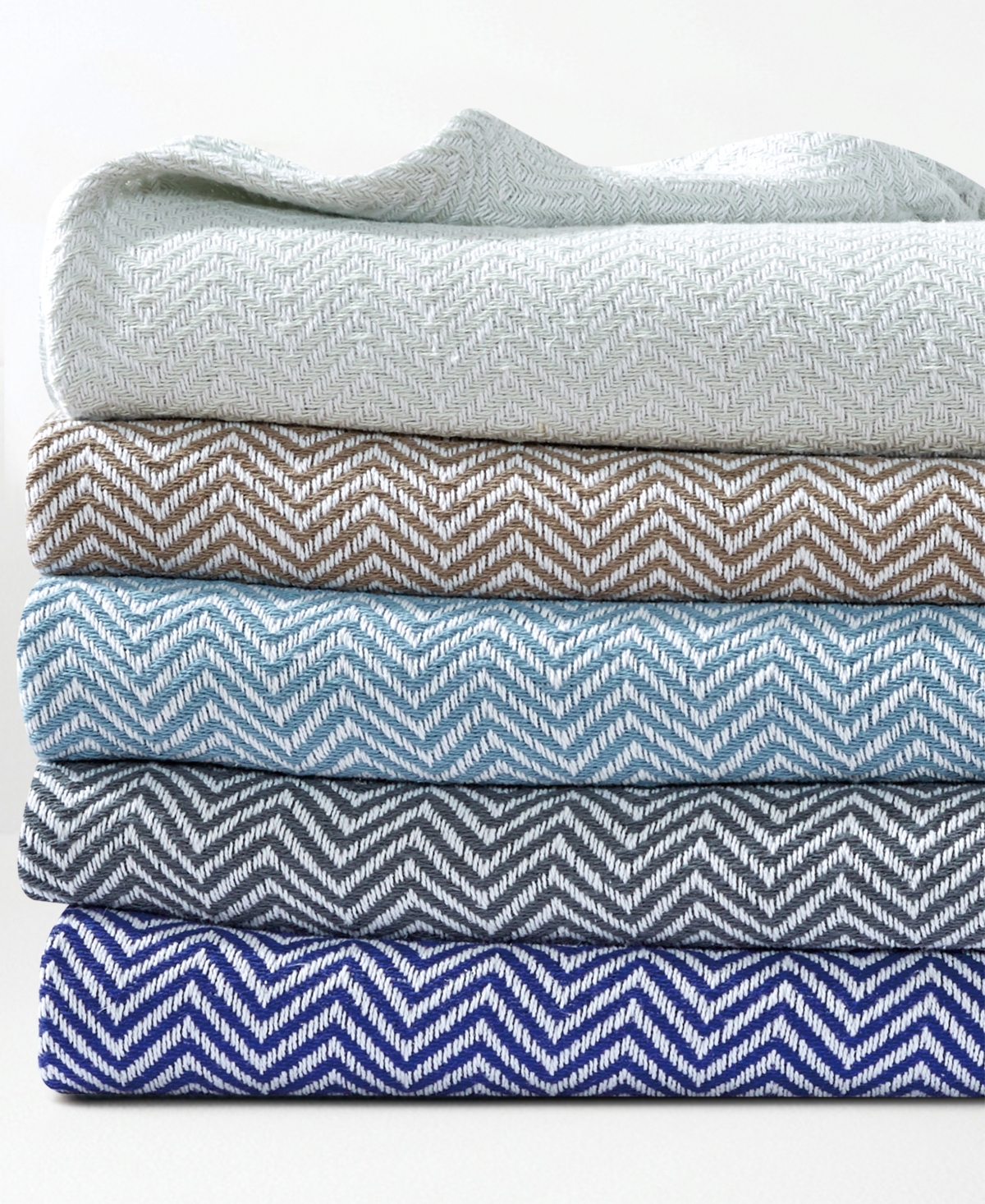 Melange Home Herringbone Cotton Blanket