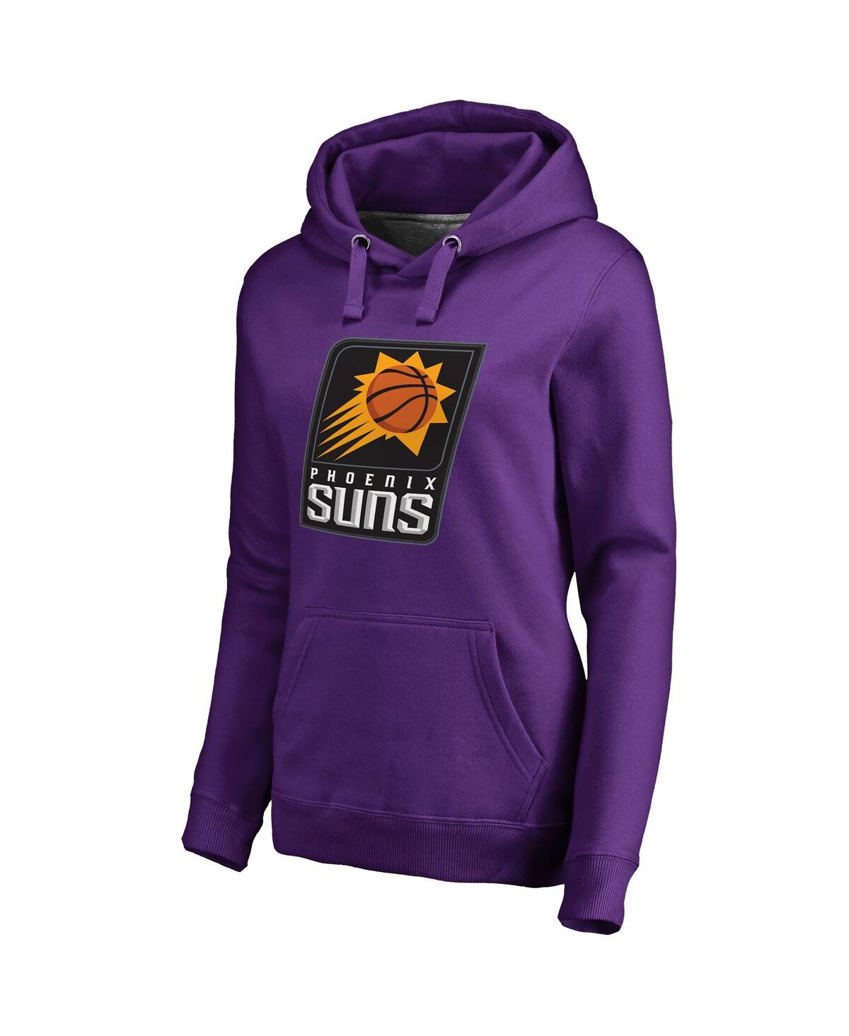 Shop Fanatics Women's  Devin Booker Purple Phoenix Suns Backer Name And Number Pullover Hoodie