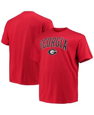 Champion Men's Red Georgia Bulldogs Big And Tall Arch Over Wordmark T ...