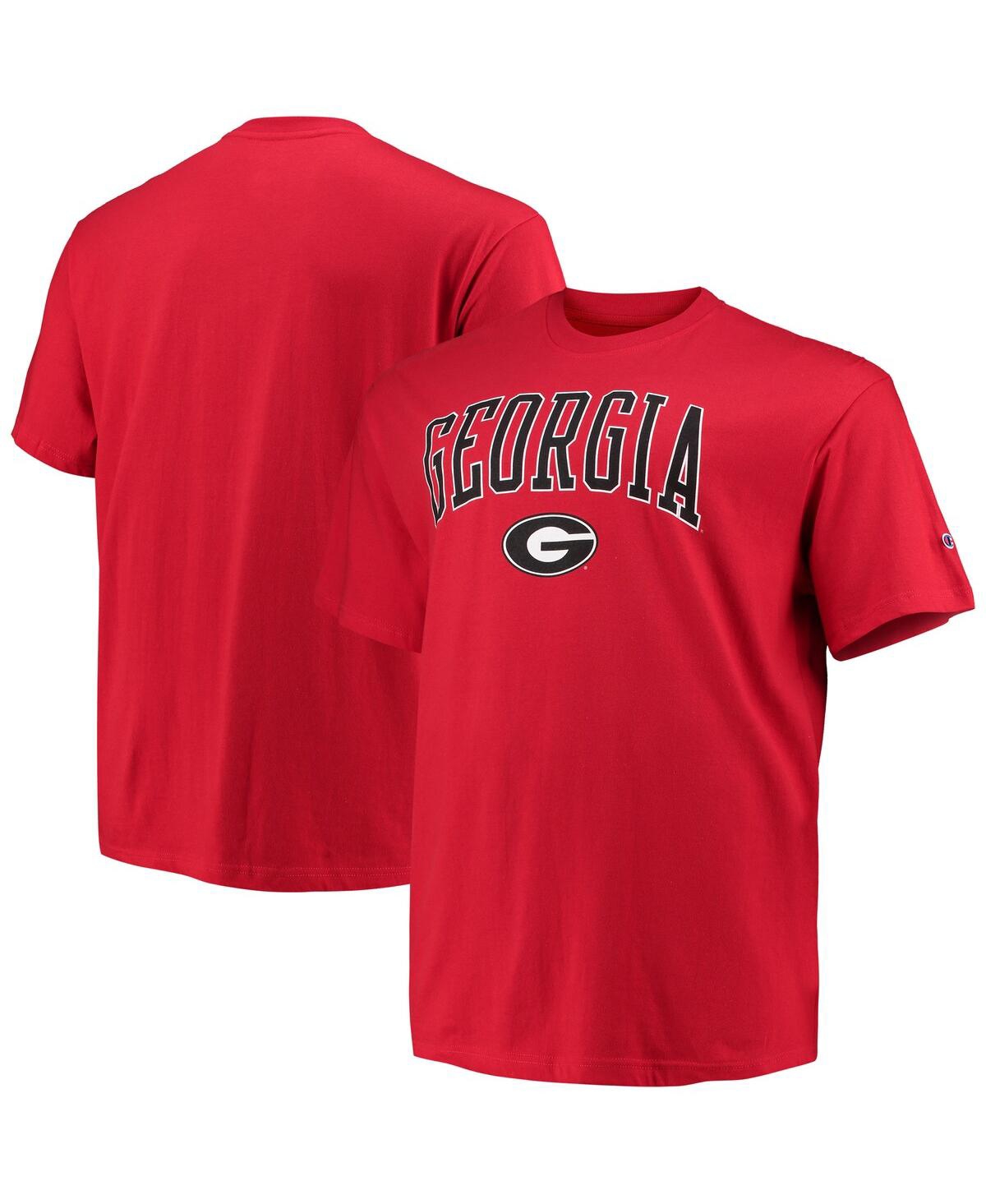 Shop Champion Men's  Red Georgia Bulldogs Big And Tall Arch Over Wordmark T-shirt