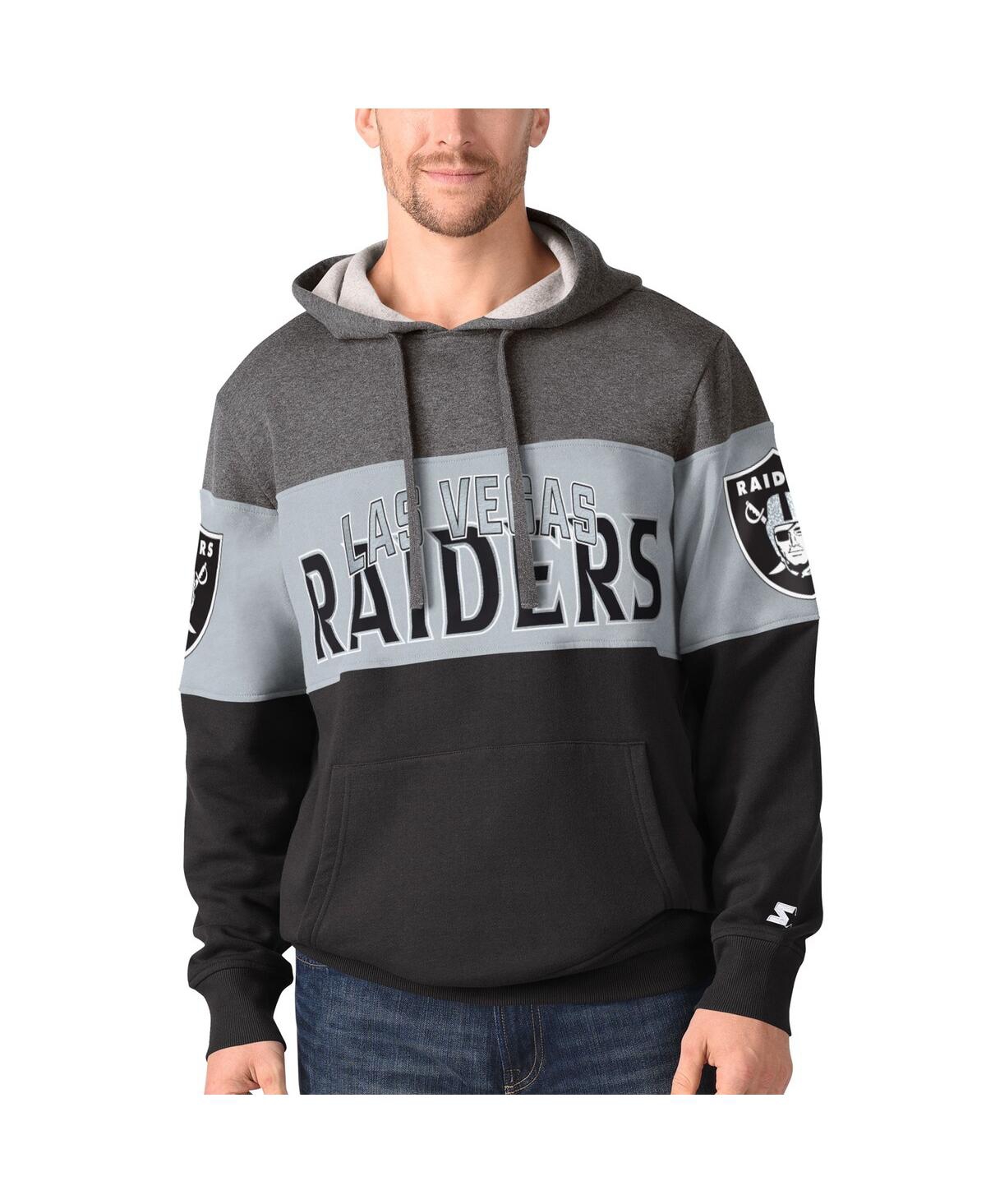 Starter Men's  Black Las Vegas Raiders Extreme Pullover Hoodie