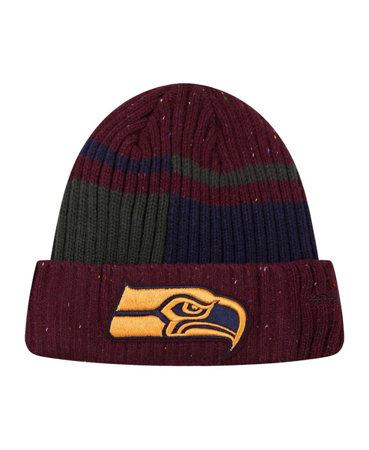 Pro Standard Men's  Burgundy Seattle Seahawks Speckled Cuffed Knit Hat