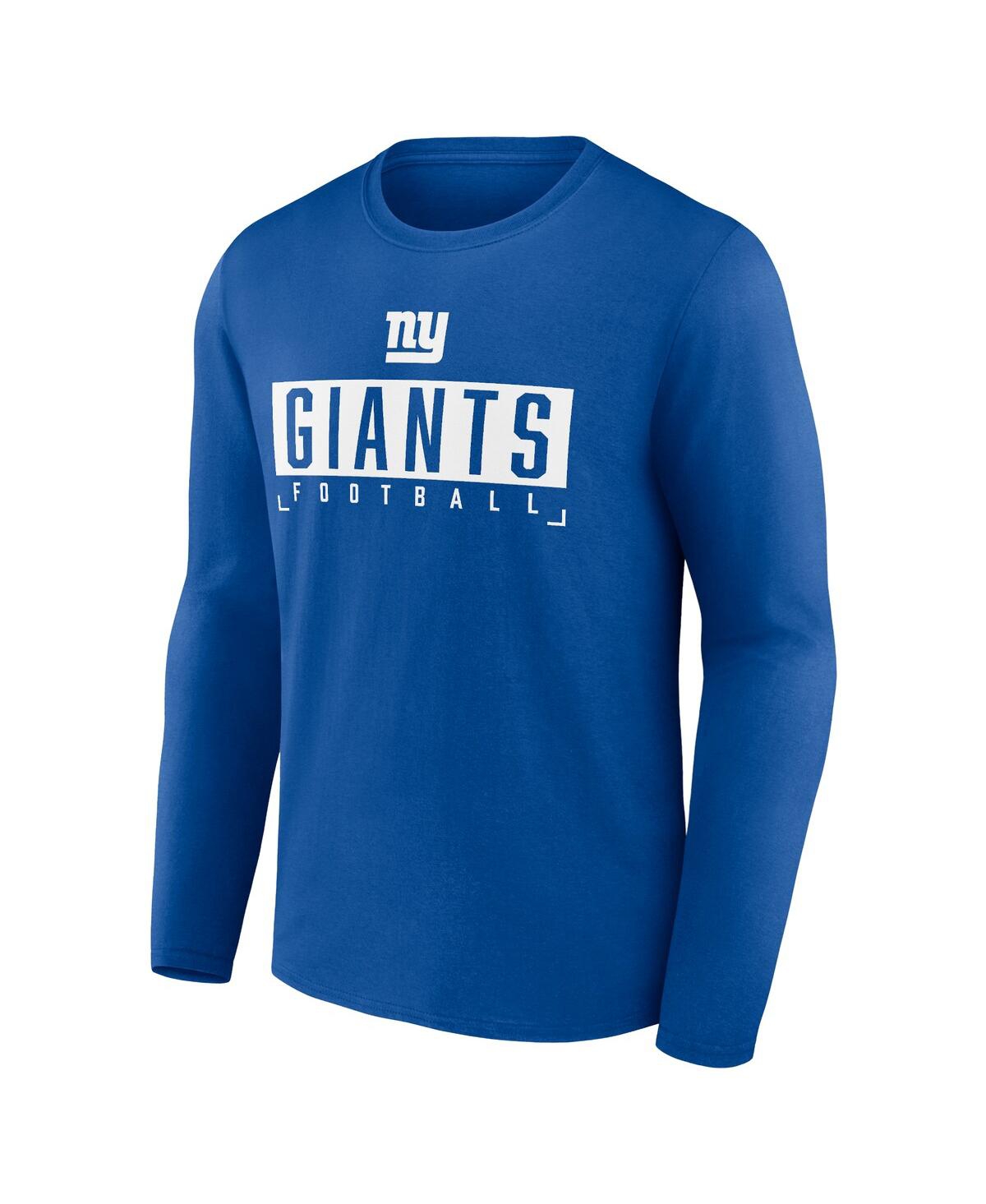 Men's FanaticsNew York Giants Big and Tall Wordmark Long Sleeve T-shirt - Royal