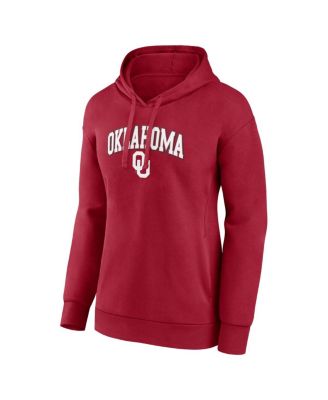 Women's Crimson Oklahoma Sooners Evergreen Campus Pullover Hoodie
