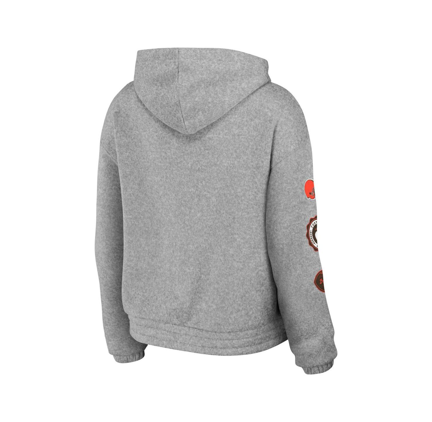 Women's Heather Gray Cleveland Browns Full-Zip Hoodie