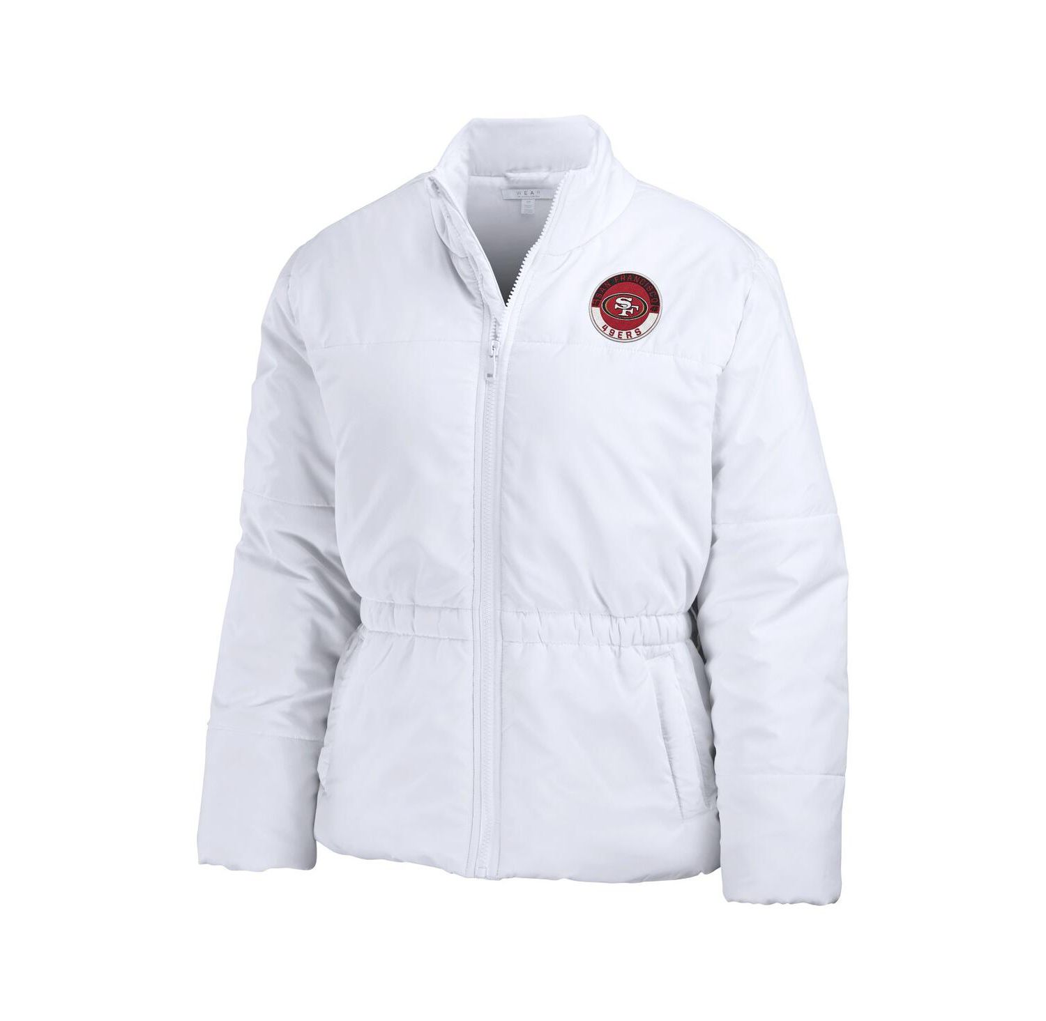 Women's White San Francisco 49ers Packaway Full-Zip Puffer Jacket