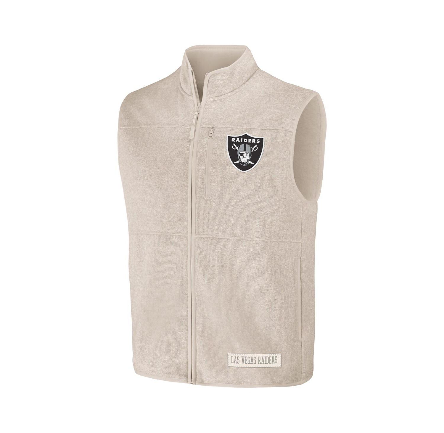 Men's NFL x Darius Rucker Collection by Oatmeal Las Vegas Raiders Full-Zip Sweater Vest