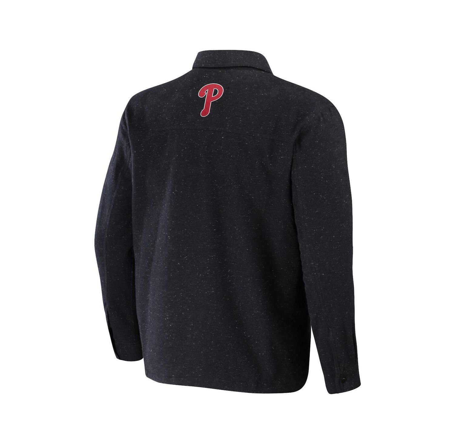 Men's Darius Rucker Collection by Black Philadelphia Phillies Ringstop Full-Snap Shacket